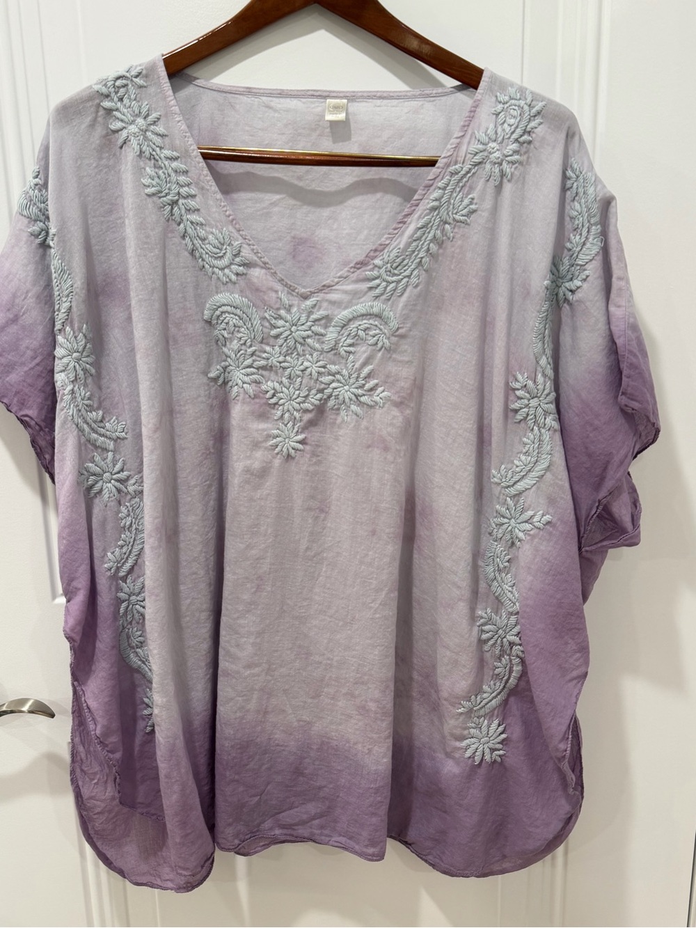 Cato - Lavender V-Neck Boho Top or Bathing Suit Coverup.